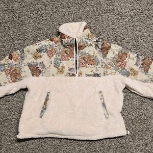 Cider Cat Print Fleece